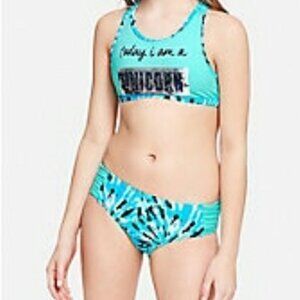 Multi Color 2 Pcs Justice Bikini Swimsuit Size 14